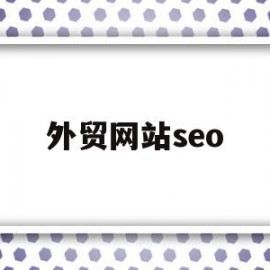 外贸网站seo(外贸网站seo推广教程)