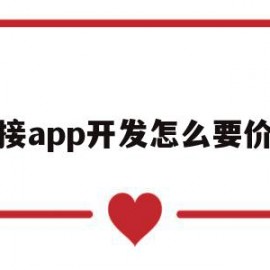 接app开发怎么要价(开发一套app需要的价钱)