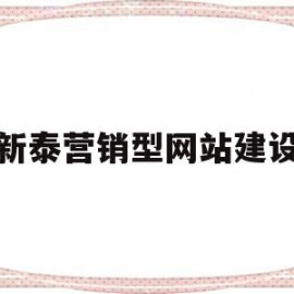 新泰营销型网站建设(营销型网站建设解决方案)