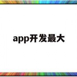 app开发最大(app开发多少钱一个)