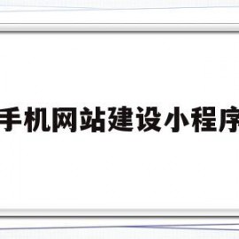 手机网站建设小程序(手机网站建设流程)