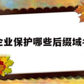 企业保护哪些后缀域名(邮箱后缀为企业所注册的域名)