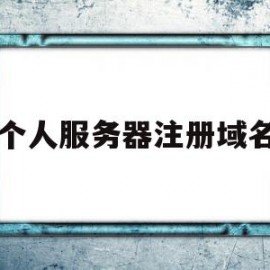 个人服务器注册域名(个人服务器注册域名怎么填)