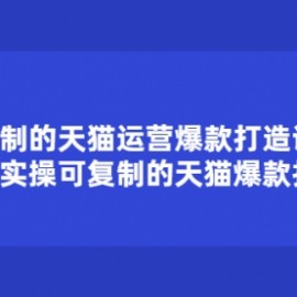 可复制的天猫运营爆款打造课，系统实操可复制的天猫爆款打造密码