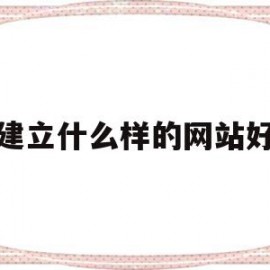 建立什么样的网站好(建个什么样的网站能赚钱)