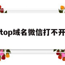 top域名微信打不开(微信域名访问 加载失败)