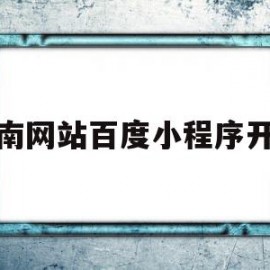 河南网站百度小程序开发(河南小程序网络科技有限公司)