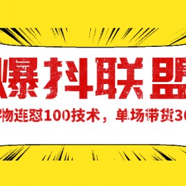 爆抖联盟蔷薇好物连怼100技术，一天连怼上百个视频，单场直播平均带货30万