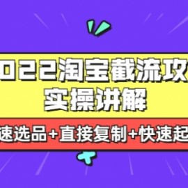 2022淘宝截流攻略实操讲解：快速选品+直接复制+快速起店