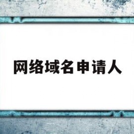 网络域名申请人(网络域名申请人是谁)