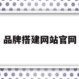 品牌搭建网站官网(品牌搭建的四个阶段)