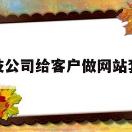 科技公司给客户做网站套路(科技公司给客户做网站套路违法吗)