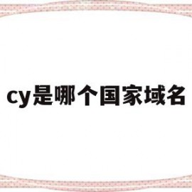 cy是哪个国家域名(cn是哪个国家的顶级域名)