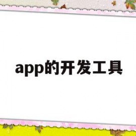 app的开发工具(app开发工具哪个好)