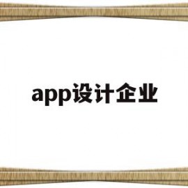 app设计企业(app设计工资高吗)