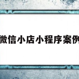 微信小店小程序案例(微信小店小程序案例怎么写)