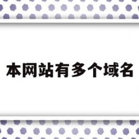 本网站有多个域名(一个网站多个域名,内容不一样)