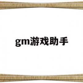 gm游戏助手(gm游戏助手哪个好用)