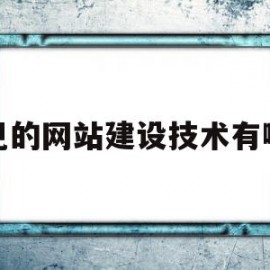 常见的网站建设技术有哪些(网站建设技术主要包含了哪些内容)