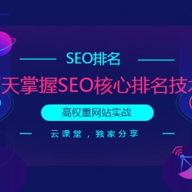 7天掌握SEO核心排名技术：大型权重流量站实战课程