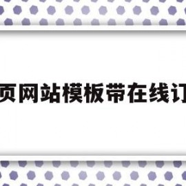 单页网站模板带在线订单(单页网站模板带在线订单怎么做)