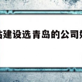 网站建设选青岛的公司好不好的简单介绍