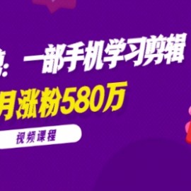 一部手机学习剪辑，3个月涨粉580万