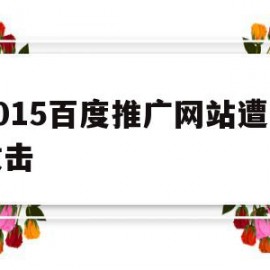 2015百度推广网站遭到攻击(2015百度推广网站遭到攻击了吗)