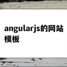 关于angularjs的网站模板的信息