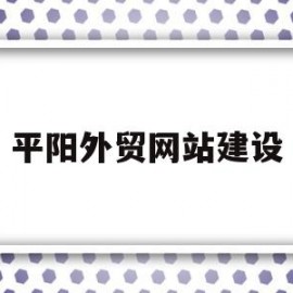 平阳外贸网站建设(平阳外贸网站建设公司)