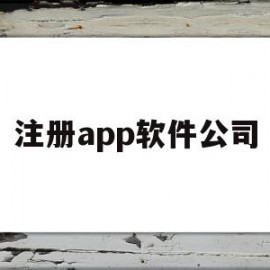 注册app软件公司(注册软件公司需要什么条件?)