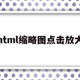 html缩略图点击放大(html图片缩放固定尺寸)