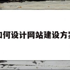 如何设计网站建设方案(怎么样设计网站和制作)