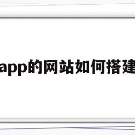 app的网站如何搭建(如何搭建一个app平台)