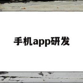 手机app研发(一款app的研发需要怎么做)