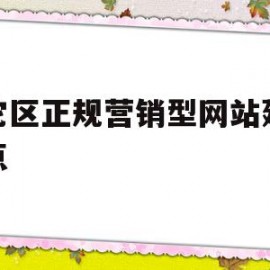 关于其它区正规营销型网站建设特点的信息