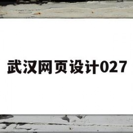 武汉网页设计027(武汉网页设计培训机构哪里有)