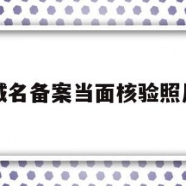 域名备案当面核验照片(域名备案需要人脸识别吗)