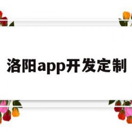 洛阳app开发定制(洛阳app开发定制厂家)