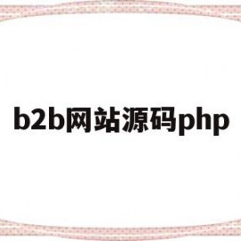 b2b网站源码php(b2b电子商务网站源码)