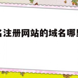 域名注册网站的域名哪里来的(域名注册网站的域名哪里来的呀)