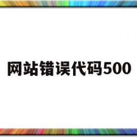 网站错误代码500(网站错误代码503什么意思)