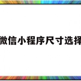 微信小程序尺寸选择(小程序的尺寸规范)