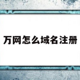 万网怎么域名注册(万网域名注册查询网)