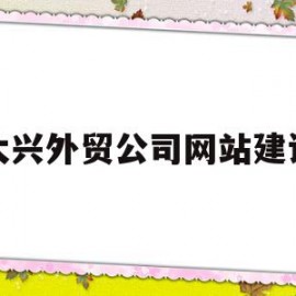 大兴外贸公司网站建设(北京外贸公司都集中在哪里)