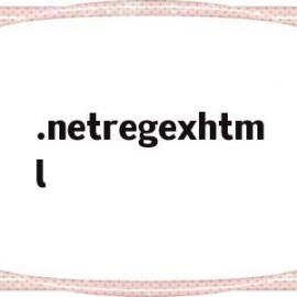 包含.netregexhtml的词条