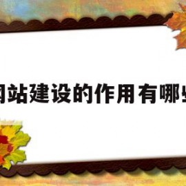 网站建设的作用有哪些(网站建设的作用有哪些内容)