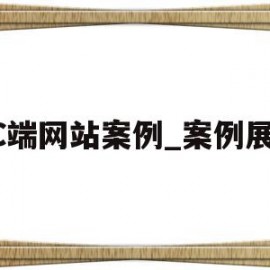 关于PC端网站案例_案例展示的信息