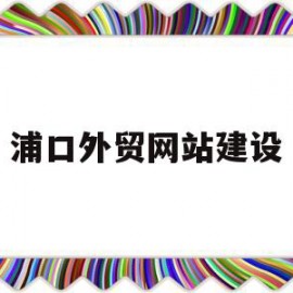 浦口外贸网站建设(浦口外贸网站建设项目)