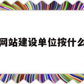 网站建设单位按什么(网站建设公司选择标准)